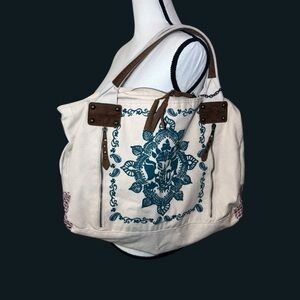 Lucky Brand large canvas shoulder bag